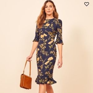 Reformation Hansel Dress Blue Bernadette